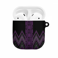 Purple Aotearoa Mangopare Kowhaiwhai Niho Taniwha AirPods Case Maori New Zealand LT14 Purple - Polynesian Pride