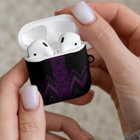Purple Aotearoa Mangopare Kowhaiwhai Niho Taniwha AirPods Case Maori New Zealand LT14 - Polynesian Pride