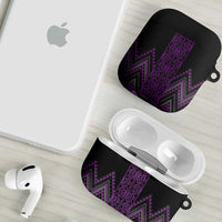 Purple Aotearoa Mangopare Kowhaiwhai Niho Taniwha AirPods Case Maori New Zealand LT14 - Polynesian Pride