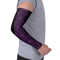 Purple Aotearoa Mangopare Kowhaiwhai Niho Taniwha Arm Sleeves Maori New Zealand LT14 - Polynesian Pride