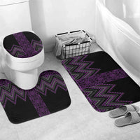 Purple Aotearoa Mangopare Kowhaiwhai Niho Taniwha Bathroom Set Maori New Zealand LT14 Mat Set Only (3 pcs) One Size Purple - Polynesian Pride