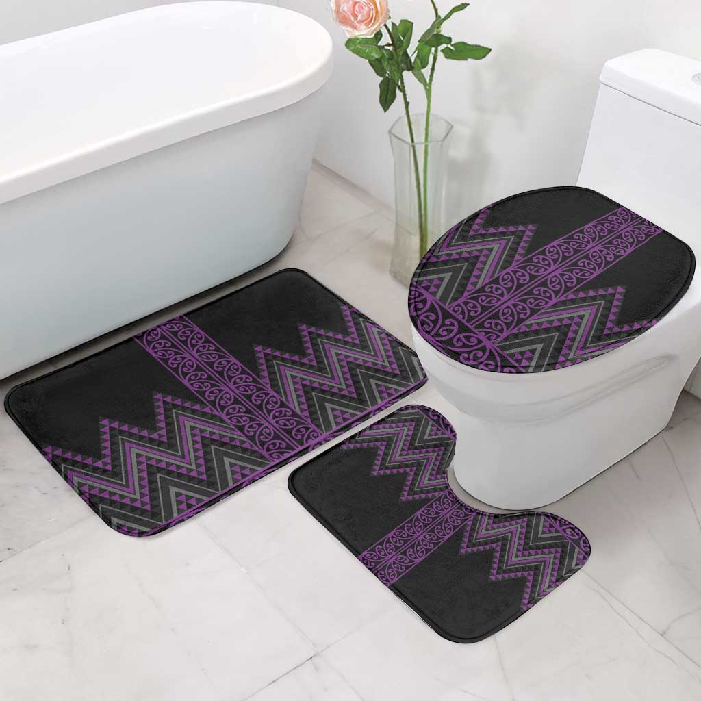 Purple Aotearoa Mangopare Kowhaiwhai Niho Taniwha Bathroom Set Maori New Zealand LT14 - Polynesian Pride