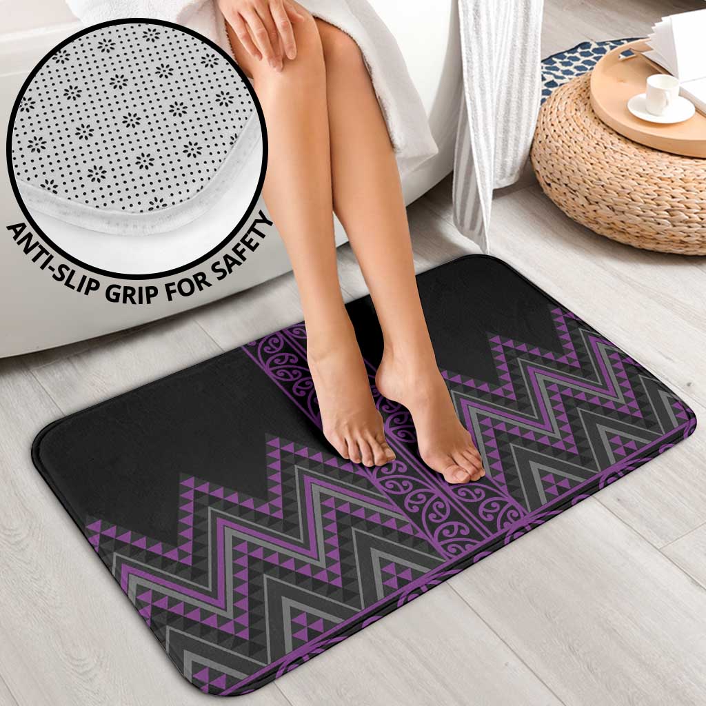 Purple Aotearoa Mangopare Kowhaiwhai Niho Taniwha Bathroom Set Maori New Zealand LT14 - Polynesian Pride