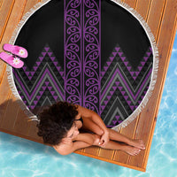 Purple Aotearoa Mangopare Kowhaiwhai and Niho Taniwha Beach Blanket Maori New Zealand LT14 - Polynesian Pride