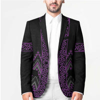 Purple Aotearoa Mangopare Kowhaiwhai Niho Taniwha Blazer Maori New Zealand LT14 - Polynesian Pride