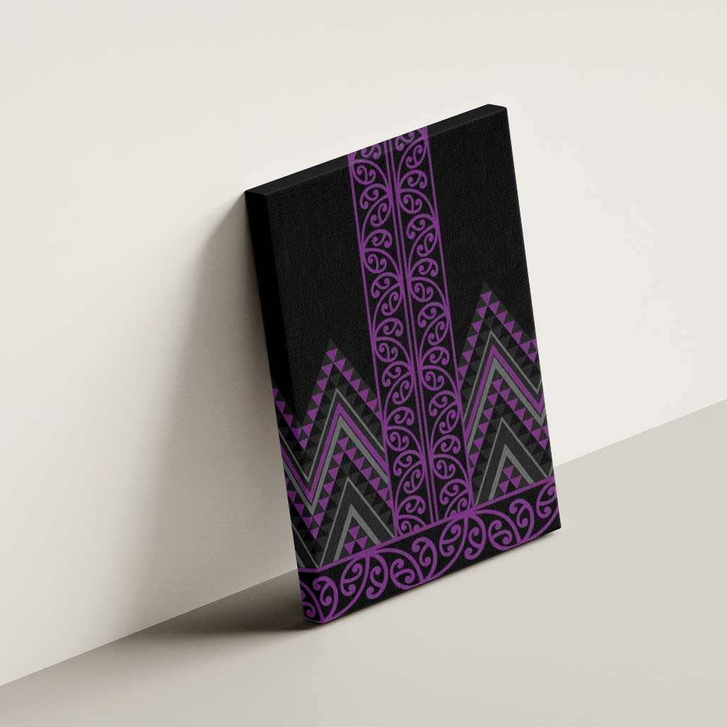 Purple Aotearoa Mangopare Kowhaiwhai and Niho Taniwha Canvas Wall Art Maori New Zealand LT14 - Polynesian Pride
