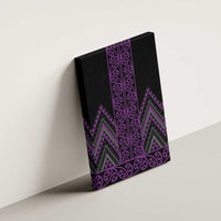 Purple Aotearoa Mangopare Kowhaiwhai and Niho Taniwha Canvas Wall Art Maori New Zealand LT14 - Polynesian Pride