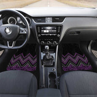 Purple Aotearoa Mangopare Kowhaiwhai and Niho Taniwha Car Mats Maori New Zealand LT14 Set 2pcs - Front Purple - Polynesian Pride