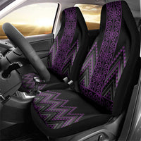 Purple Aotearoa Mangopare Kowhaiwhai and Niho Taniwha Car Seat Cover Maori New Zealand LT14 - Polynesian Pride