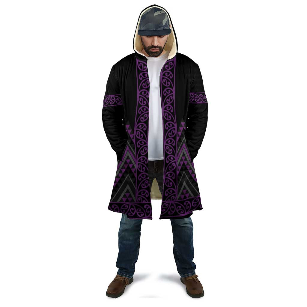Purple Aotearoa Mangopare Kowhaiwhai Niho Taniwha Cloak Maori New Zealand LT14 - Polynesian Pride