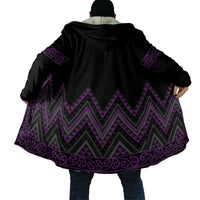 Purple Aotearoa Mangopare Kowhaiwhai Niho Taniwha Cloak Maori New Zealand LT14 - Polynesian Pride