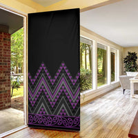 Purple Aotearoa Mangopare Kowhaiwhai Niho Taniwha Door Cover Maori New Zealand LT14 - Polynesian Pride