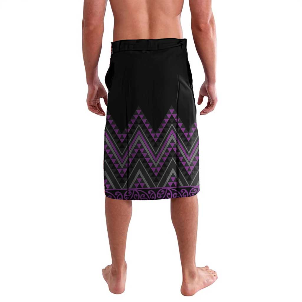 Purple Aotearoa Mangopare Kowhaiwhai and Niho Taniwha Lavalava Maori New Zealand LT14 - Polynesian Pride