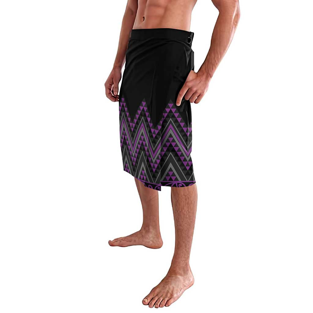 Purple Aotearoa Mangopare Kowhaiwhai and Niho Taniwha Lavalava Maori New Zealand LT14 - Polynesian Pride
