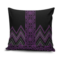 Purple Aotearoa Mangopare Kowhaiwhai Niho Taniwha Pillow Cover Maori New Zealand LT14 Purple - Polynesian Pride