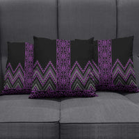Purple Aotearoa Mangopare Kowhaiwhai Niho Taniwha Pillow Cover Maori New Zealand LT14 - Polynesian Pride