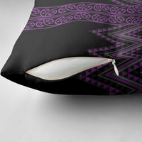 Purple Aotearoa Mangopare Kowhaiwhai Niho Taniwha Pillow Cover Maori New Zealand LT14 - Polynesian Pride