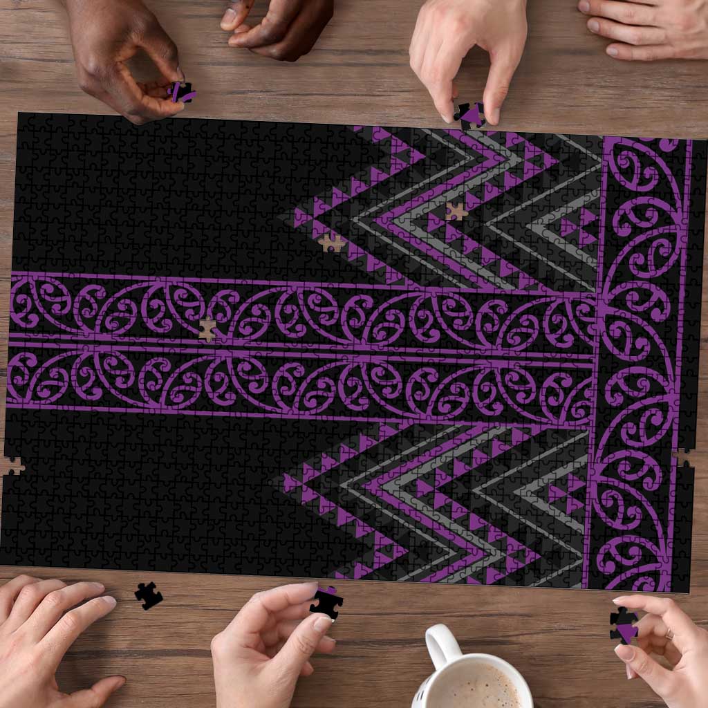Purple Aotearoa Mangopare Kowhaiwhai Niho Taniwha Puzzle Maori New Zealand LT14 - Polynesian Pride
