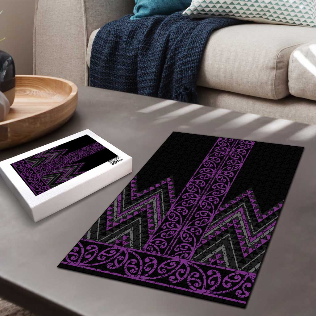 Purple Aotearoa Mangopare Kowhaiwhai Niho Taniwha Puzzle Maori New Zealand LT14 - Polynesian Pride