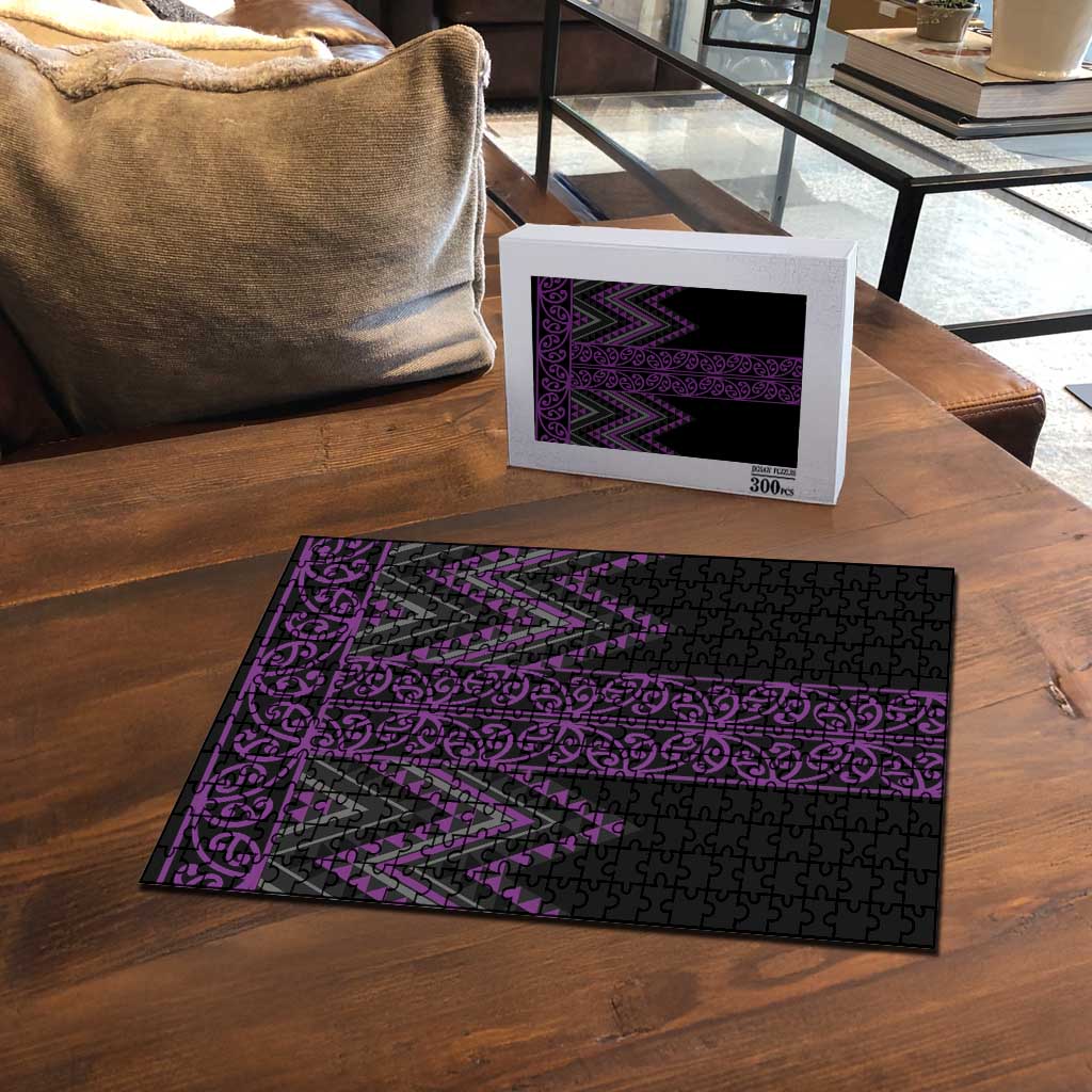 Purple Aotearoa Mangopare Kowhaiwhai Niho Taniwha Puzzle Maori New Zealand LT14 - Polynesian Pride