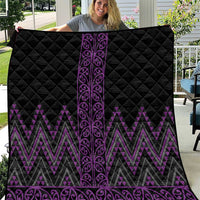 Purple Aotearoa Mangopare Kowhaiwhai and Niho Taniwha Quilt Maori New Zealand LT14 Purple - Polynesian Pride