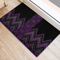 Purple Aotearoa Mangopare Kowhaiwhai and Niho Taniwha Rubber Doormat Maori New Zealand LT14 - Polynesian Pride