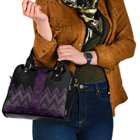 Purple Aotearoa Mangopare Kowhaiwhai and Niho Taniwha Shoulder Handbag Maori New Zealand LT14 - Polynesian Pride
