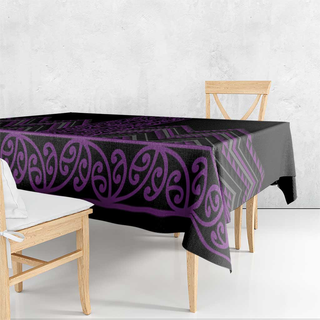 Purple Aotearoa Mangopare Kowhaiwhai and Niho Taniwha Tablecloth Maori New Zealand LT14 - Polynesian Pride