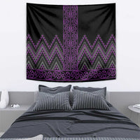 Purple Aotearoa Mangopare Kowhaiwhai and Niho Taniwha Tapestry Maori New Zealand LT14 - Polynesian Pride