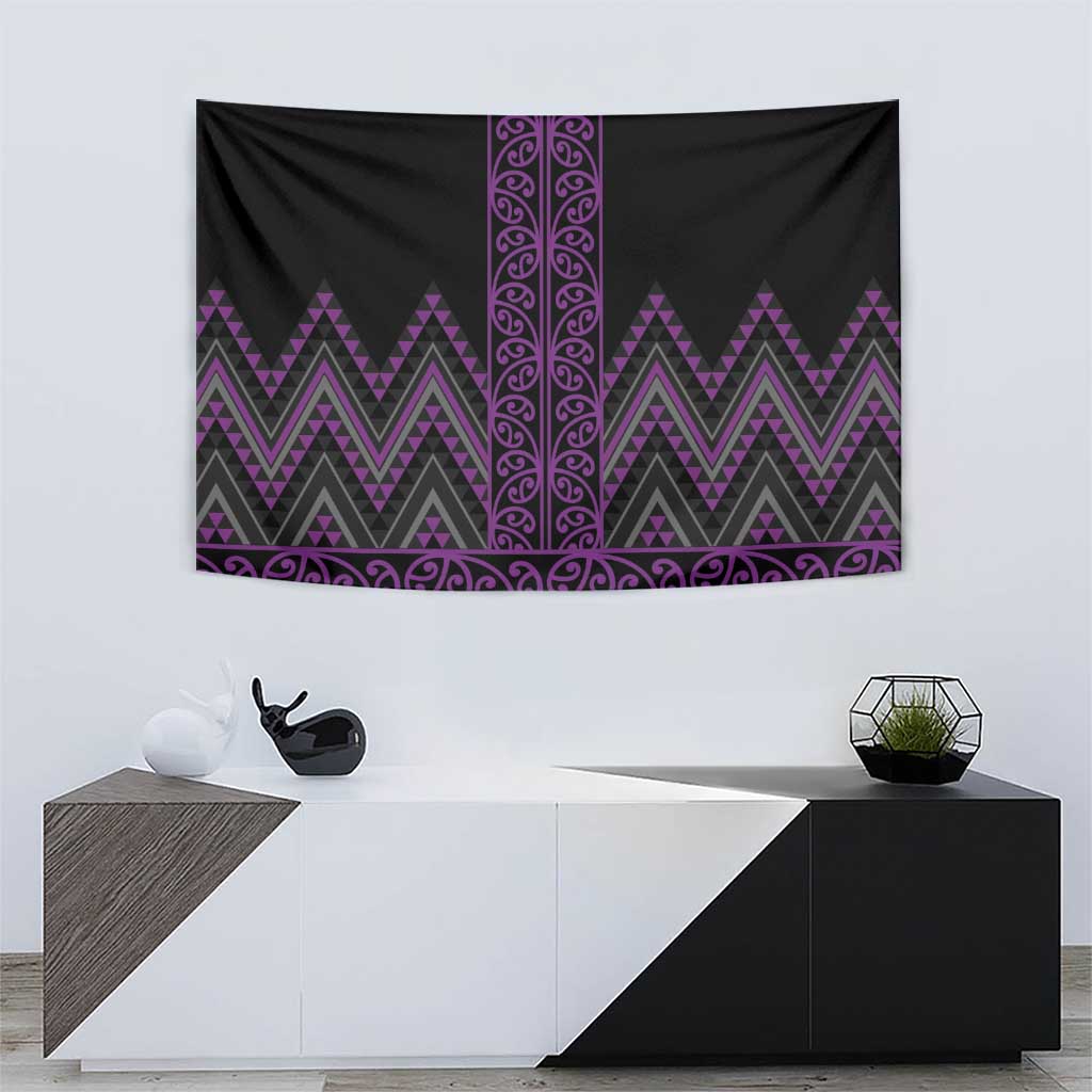 Purple Aotearoa Mangopare Kowhaiwhai and Niho Taniwha Tapestry Maori New Zealand LT14 - Polynesian Pride