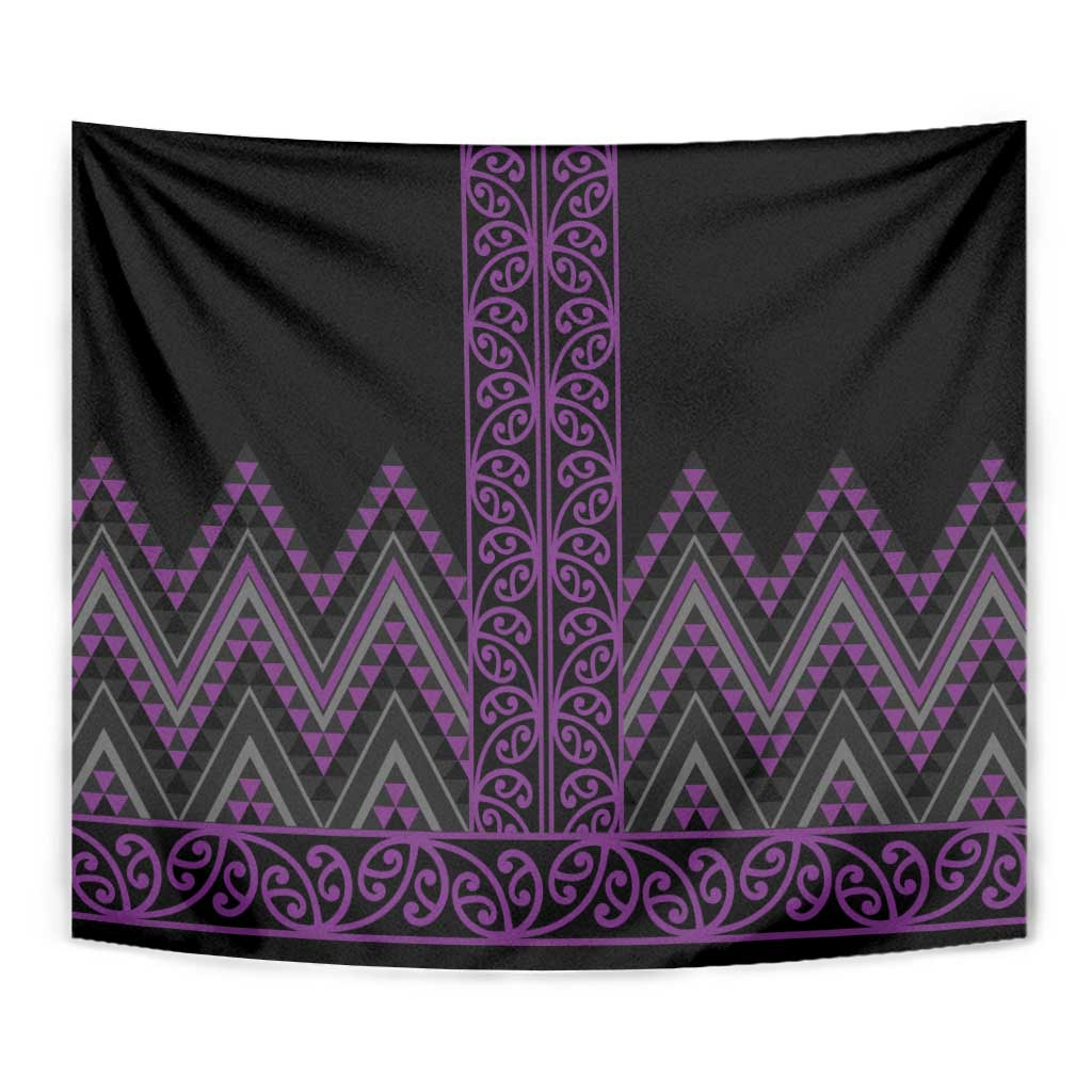 Purple Aotearoa Mangopare Kowhaiwhai and Niho Taniwha Tapestry Maori New Zealand LT14 - Polynesian Pride