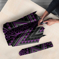 Purple Aotearoa Mangopare Kowhaiwhai Niho Taniwha Umbrella Maori New Zealand LT14 - Polynesian Pride
