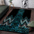 Paua Shell Aotearoa Mangopare Kowhaiwhai and Niho Taniwha Area Rug Maori New Zealand