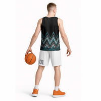 Paua Shell Aotearoa Mangopare Kowhaiwhai Niho Taniwha Basketball Jersey Maori New Zealand LT14 - Polynesian Pride
