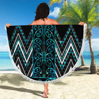 Paua Shell Aotearoa Mangopare Kowhaiwhai and Niho Taniwha Beach Blanket Maori New Zealand LT14 - Polynesian Pride