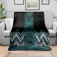 Paua Shell Aotearoa Mangopare Kowhaiwhai and Niho Taniwha Blanket Maori New Zealand LT14 - Polynesian Pride