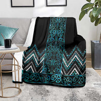 Paua Shell Aotearoa Mangopare Kowhaiwhai and Niho Taniwha Blanket Maori New Zealand LT14 - Polynesian Pride