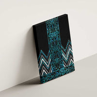 Paua Shell Aotearoa Mangopare Kowhaiwhai and Niho Taniwha Canvas Wall Art Maori New Zealand LT14 - Polynesian Pride