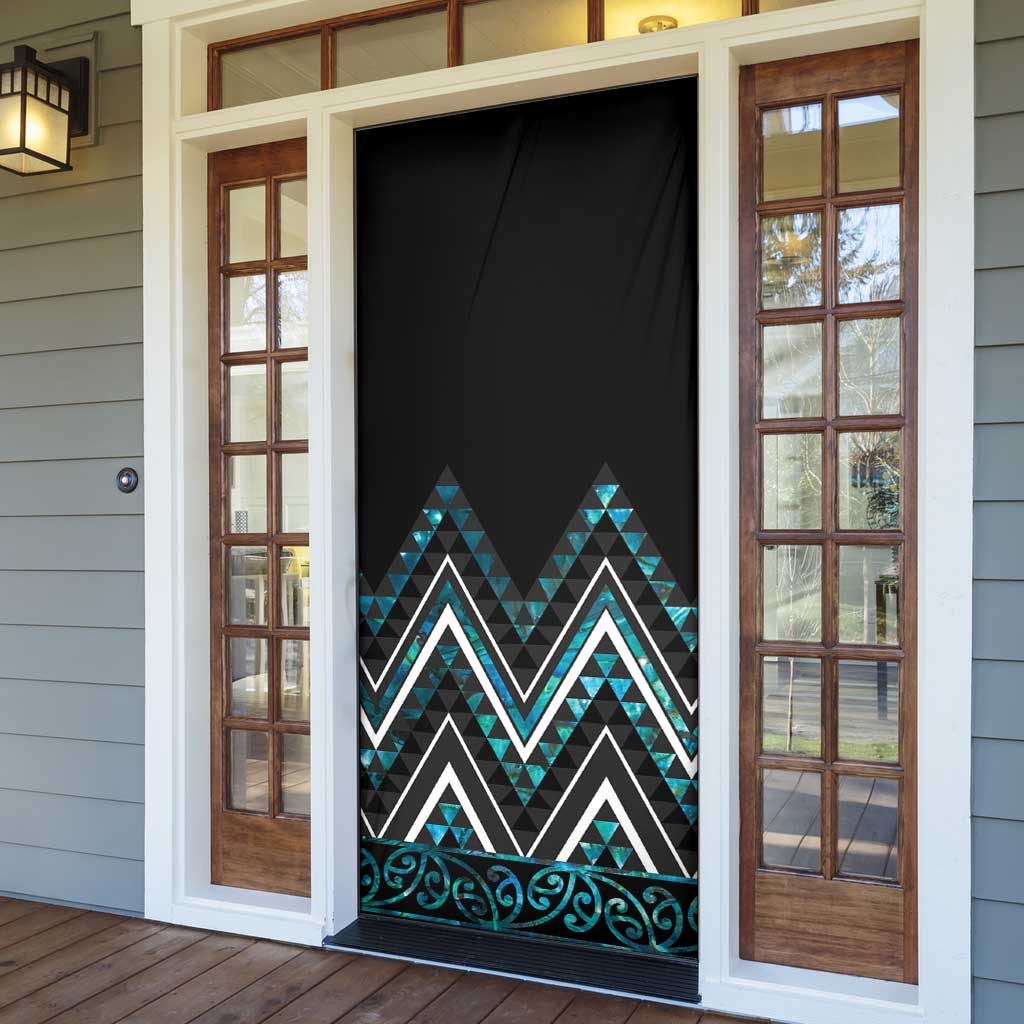Paua Shell Aotearoa Mangopare Kowhaiwhai Niho Taniwha Door Cover Maori New Zealand LT14 - Polynesian Pride