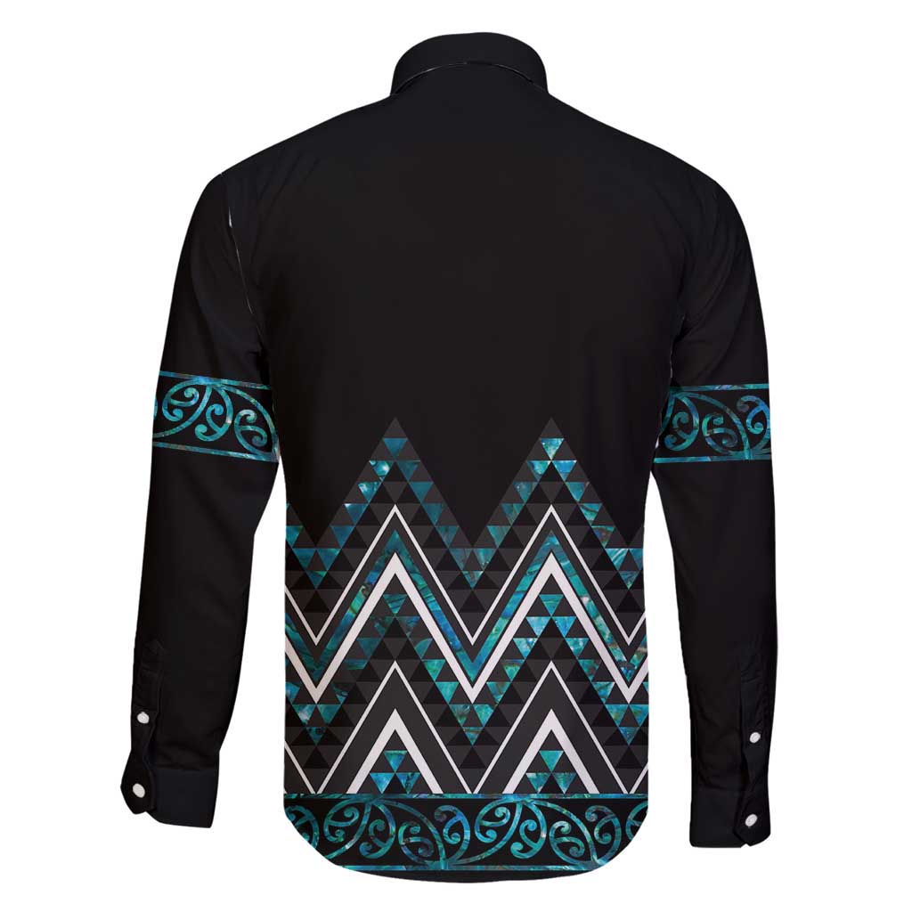 Paua Shell Aotearoa Mangopare Kowhaiwhai and Niho Taniwha Family Matching Tank Maxi Dress and Hawaiian Shirt Maori New Zealand LT14 - Polynesian Pride