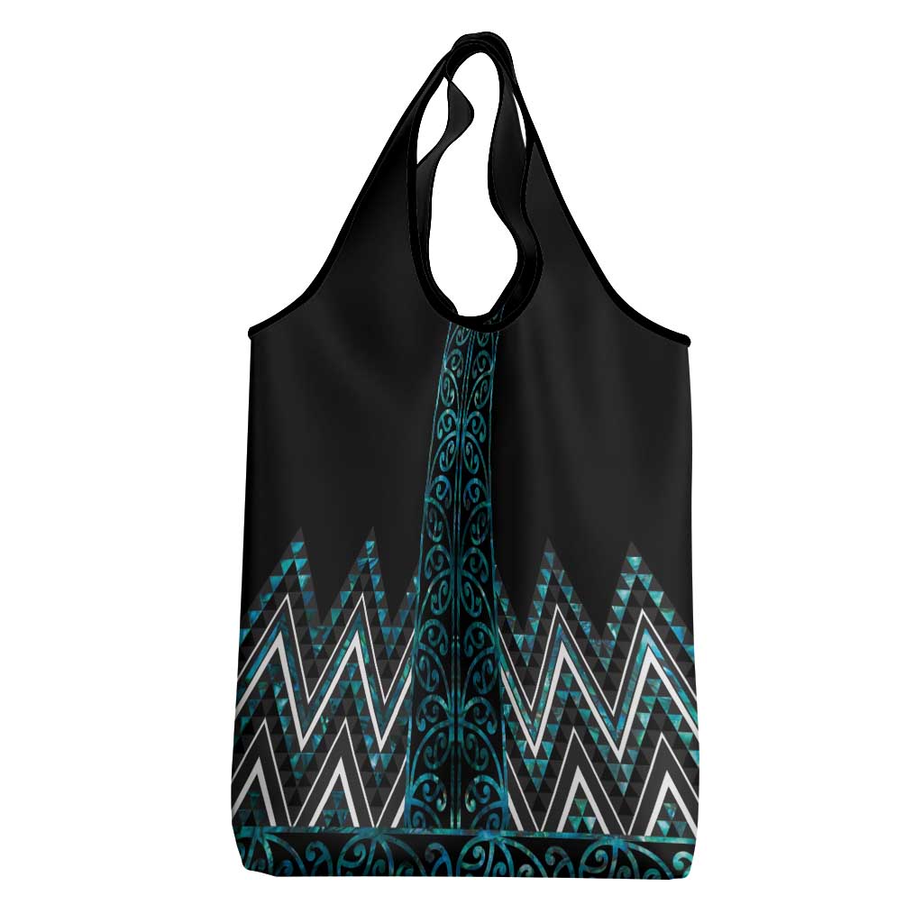 Paua Shell Aotearoa Mangopare Kowhaiwhai and Niho Taniwha Grocery Bag Maori New Zealand LT14 - Polynesian Pride