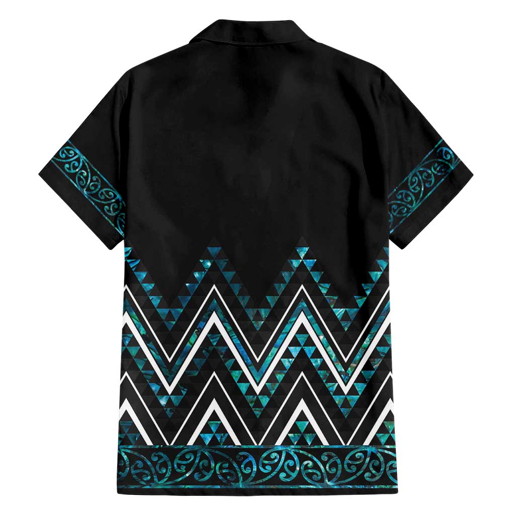 Paua Shell Aotearoa Mangopare Kowhaiwhai and Niho Taniwha Hawaiian Shirt Maori New Zealand LT14 - Polynesian Pride