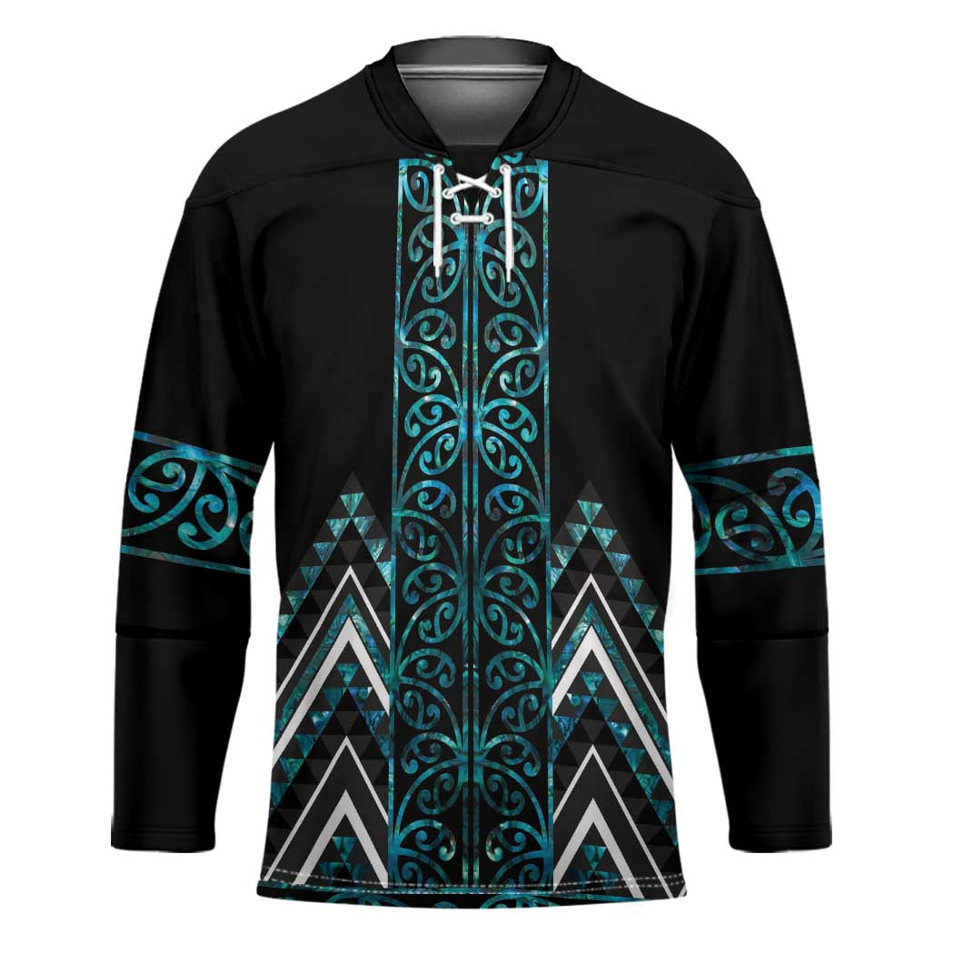 Paua Shell Aotearoa Mangopare Kowhaiwhai Niho Taniwha Hockey Jersey Maori New Zealand - Polynesian Pride