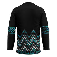 Paua Shell Aotearoa Mangopare Kowhaiwhai Niho Taniwha Hockey Jersey Maori New Zealand LT14 - Polynesian Pride