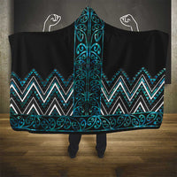 Paua Shell Aotearoa Mangopare Kowhaiwhai and Niho Taniwha Hooded Blanket Maori New Zealand LT14 - Polynesian Pride