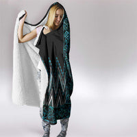 Paua Shell Aotearoa Mangopare Kowhaiwhai and Niho Taniwha Hooded Blanket Maori New Zealand LT14 - Polynesian Pride
