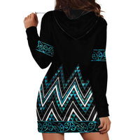 Paua Shell Aotearoa Mangopare Kowhaiwhai and Niho Taniwha Hoodie Dress Maori New Zealand LT14 - Polynesian Pride