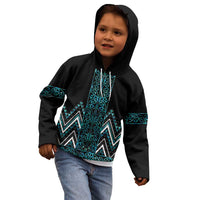 Paua Shell Aotearoa Mangopare Kowhaiwhai and Niho Taniwha Kid Hoodie Maori New Zealand LT14 - Polynesian Pride