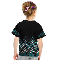 Paua Shell Aotearoa Mangopare Kowhaiwhai and Niho Taniwha Kid T Shirt Maori New Zealand LT14 - Polynesian Pride