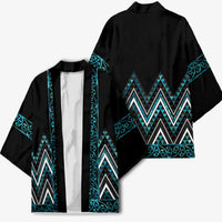 Paua Shell Aotearoa Mangopare Kowhaiwhai Niho Taniwha Kimono Maori New Zealand LT14 - Polynesian Pride